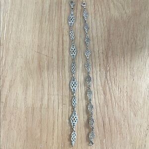 Two Elegant Silver Celtic Filigree Bracelets